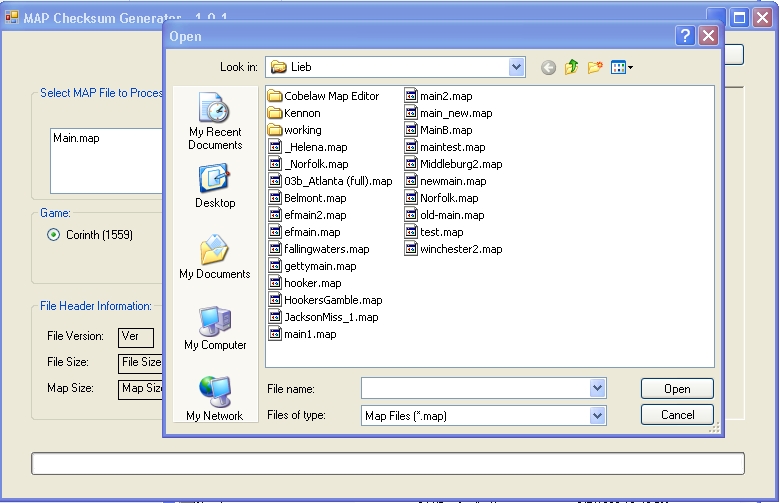 Browse screen